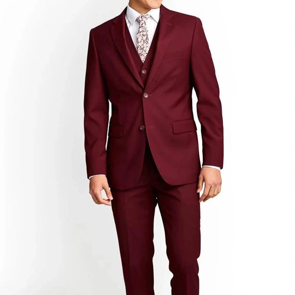 Traje Berlinese de terciopelo burdeos para hombre, elegante y sofisticado, ¡perfecto para brillar!